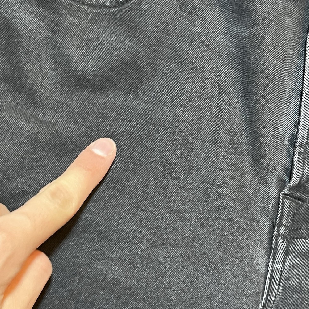 American Eagle Jeans Mens 36x32 (36x31) Dark Gray Skinny Flex Stretch Grunge * - Picture 7 of 12
